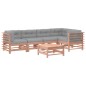 vidaXL Juego de muebles jardín 6 pzas y cojines madera abeto Douglas