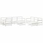 vidaXL Juego de muebles jardín 10 pzas y cojines madera maciza blanco vidaXL Juego de muebles jardín 10 pzas y cojines madera maciza blanco
