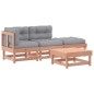 vidaXL Juego de muebles jardín 4 pzas y cojines madera abeto Douglas vidaXL Juego de muebles jardín 4 pzas y cojines madera abeto Douglas