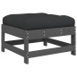 vidaXL Juego de muebles de jardín 6 pzas y cojines madera maciza gris vidaXL Juego de muebles de jardín 6 pzas y cojines madera maciza gris