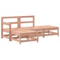 vidaXL Juego de muebles jardín 4 pzas y cojines madera abeto Douglas