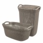 Curver Cesto de ropa sucia Knit 40L marrón metalizado Curver Cesto de ropa sucia Knit 40L marrón metalizado