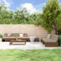vidaXL Juego muebles jardín 6 pzas y cojines madera maciza marrón miel vidaXL Juego muebles jardín 6 pzas y cojines madera maciza marrón miel