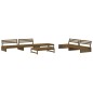 vidaXL Juego muebles jardín 6 pzas y cojines madera maciza marrón miel vidaXL Juego muebles jardín 6 pzas y cojines madera maciza marrón miel