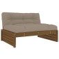 vidaXL Juego muebles jardín 6 pzas y cojines madera maciza marrón miel vidaXL Juego muebles jardín 6 pzas y cojines madera maciza marrón miel