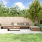 vidaXL Juego muebles jardín 5 pzas y cojines madera maciza marrón miel vidaXL Juego muebles jardín 5 pzas y cojines madera maciza marrón miel