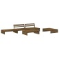 vidaXL Juego muebles jardín 5 pzas y cojines madera maciza marrón miel vidaXL Juego muebles jardín 5 pzas y cojines madera maciza marrón miel