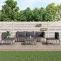 vidaXL Juego de muebles de jardín 6 pzas y cojines ratán PE antracita