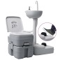 vidaXL Juego inodoro con lavabo y depósito agua portátil para camping vidaXL Juego inodoro con lavabo y depósito agua portátil para camping