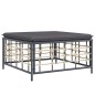 vidaXL Juego de muebles de jardín 5 pzas cojines antracita ratán PE vidaXL Juego de muebles de jardín 5 pzas cojines antracita ratán PE