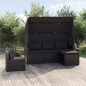 vidaXL Juego de sofás jardín 4 pzas con cojines ratán sintético negro vidaXL Juego de sofás jardín 4 pzas con cojines ratán sintético negro