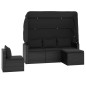vidaXL Juego de sofás jardín 4 pzas con cojines ratán sintético negro vidaXL Juego de sofás jardín 4 pzas con cojines ratán sintético negro
