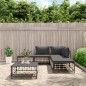 vidaXL Juego de muebles de jardín 6 pzas cojines antracita ratán PE