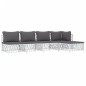 vidaXL Juego de muebles de jardín 5 piezas y cojines acero blanco vidaXL Juego de muebles de jardín 5 piezas y cojines acero blanco