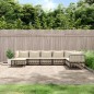 vidaXL Juego de muebles de jardín 8 pzas y cojines ratán PE antracita vidaXL Juego de muebles de jardín 8 pzas y cojines ratán PE antracita
