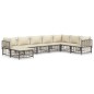 vidaXL Juego de muebles de jardín 8 pzas y cojines ratán PE antracita vidaXL Juego de muebles de jardín 8 pzas y cojines ratán PE antracita