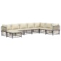 vidaXL Juego de muebles de jardín 8 pzas y cojines ratán PE antracita vidaXL Juego de muebles de jardín 8 pzas y cojines ratán PE antracita
