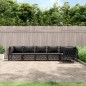 vidaXL Juego de muebles de jardín 6 pzas con cojines acero antracita vidaXL Juego de muebles de jardín 6 pzas con cojines acero antracita