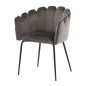 Venture Home Silla de comedor Limhamn terciopelo negro y gris Venture Home Silla de comedor Limhamn terciopelo negro y gris