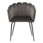 Venture Home Silla de comedor Limhamn terciopelo negro y gris Venture Home Silla de comedor Limhamn terciopelo negro y gris