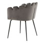 Venture Home Silla de comedor Limhamn terciopelo negro y gris Venture Home Silla de comedor Limhamn terciopelo negro y gris