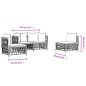 vidaXL Juego muebles de jardín 4 pzas y cojines acero gris antracita vidaXL Juego muebles de jardín 4 pzas y cojines acero gris antracita