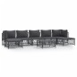 vidaXL Juego de muebles de jardín 8 pzas con cojines acero antracita vidaXL Juego de muebles de jardín 8 pzas con cojines acero antracita