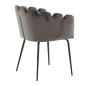 Venture Home Silla de comedor Limhamn terciopelo negro y gris Venture Home Silla de comedor Limhamn terciopelo negro y gris