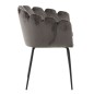 Venture Home Silla de comedor Limhamn terciopelo negro y gris Venture Home Silla de comedor Limhamn terciopelo negro y gris
