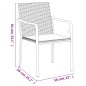 vidaXL Juego comedor jardín 3 piezas y cojines ratán sintético y acero vidaXL Juego comedor jardín 3 piezas y cojines ratán sintético y acero