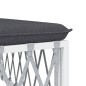 vidaXL Juego de muebles de jardín 3 piezas con cojines acero blanco vidaXL Juego de muebles de jardín 3 piezas con cojines acero blanco