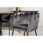 Venture Home Silla de comedor Limhamn terciopelo negro y gris Venture Home Silla de comedor Limhamn terciopelo negro y gris