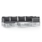 vidaXL Juego de muebles de jardín 7 piezas con cojines acero blanco vidaXL Juego de muebles de jardín 7 piezas con cojines acero blanco