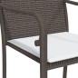vidaXL Juego comedor jardín 5 piezas y cojines ratán sintético y acero vidaXL Juego comedor jardín 5 piezas y cojines ratán sintético y acero