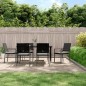 vidaXL Juego comedor jardín 7 piezas y cojines ratán sintético y acero vidaXL Juego comedor jardín 7 piezas y cojines ratán sintético y acero