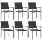 vidaXL Juego de comedor para jardín 7 piezas ratán sintético y acero vidaXL Juego de comedor para jardín 7 piezas ratán sintético y acero
