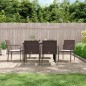 vidaXL Juego comedor jardín 7 piezas y cojines ratán sintético y acero vidaXL Juego comedor jardín 7 piezas y cojines ratán sintético y acero
