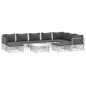 vidaXL Juego de muebles de jardín 10 piezas con cojines acero blanco vidaXL Juego de muebles de jardín 10 piezas con cojines acero blanco