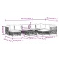 vidaXL Juego de muebles de jardín 10 piezas con cojines acero blanco vidaXL Juego de muebles de jardín 10 piezas con cojines acero blanco