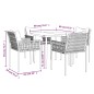 vidaXL Juego comedor jardín 5 piezas y cojines ratán sintético y acero vidaXL Juego comedor jardín 5 piezas y cojines ratán sintético y acero