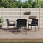 vidaXL Juego comedor jardín 5 piezas y cojines ratán sintético y acero vidaXL Juego comedor jardín 5 piezas y cojines ratán sintético y acero