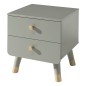 Vipack Mesita de noche Billy 2 cajones madera verde oliva Vipack Mesita de noche Billy 2 cajones madera verde oliva
