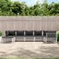 vidaXL Juego de muebles de jardín 7 piezas con cojines acero blanco vidaXL Juego de muebles de jardín 7 piezas con cojines acero blanco
