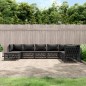 vidaXL Juego de muebles de jardín 8 pzas con cojines acero antracita vidaXL Juego de muebles de jardín 8 pzas con cojines acero antracita