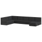 vidaXL Set de muebles de jardín 8 pzas y cojines ratán sintético negro