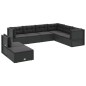 vidaXL Set de muebles de jardín 8 pzas y cojines ratán sintético negro vidaXL Set de muebles de jardín 8 pzas y cojines ratán sintético negro