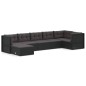 vidaXL Set de muebles de jardín y cojines 7 pzas ratán sintético negro vidaXL Set de muebles de jardín y cojines 7 pzas ratán sintético negro