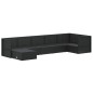 vidaXL Set de muebles de jardín y cojines 7 pzas ratán sintético negro vidaXL Set de muebles de jardín y cojines 7 pzas ratán sintético negro