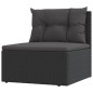 vidaXL Set de muebles de jardín 5 pzas y cojines ratán sintético negro vidaXL Set de muebles de jardín 5 pzas y cojines ratán sintético negro