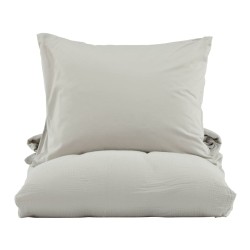 Venture Home Juego de ropa de cama Mila algodón gris claro 200x150 cm